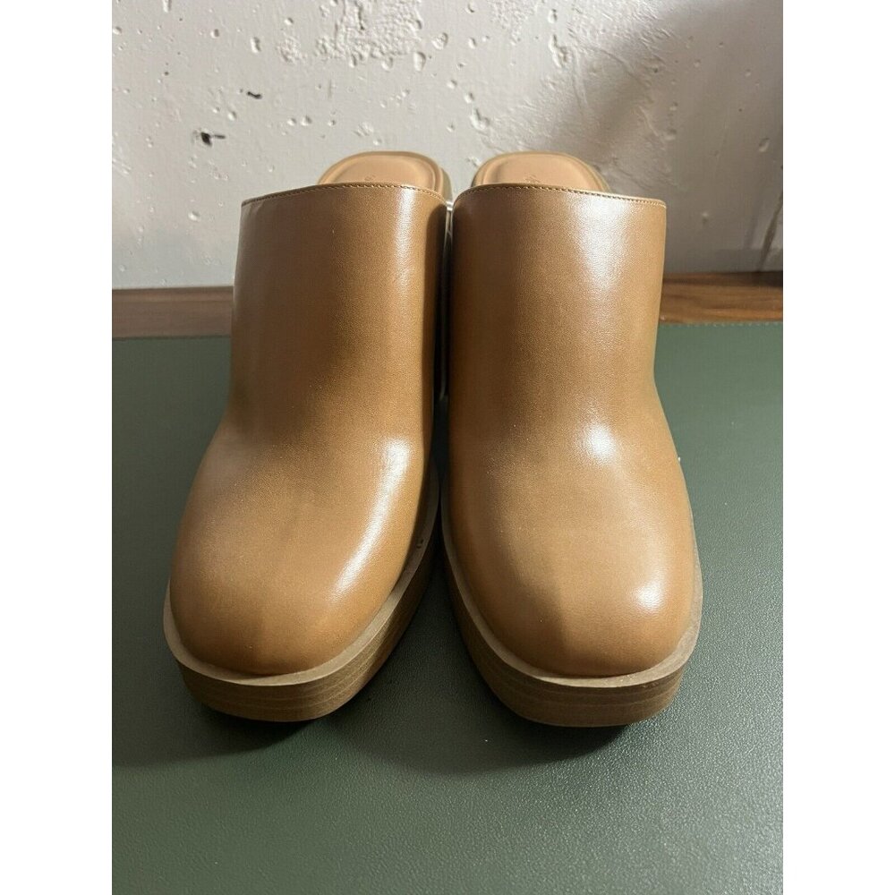 Women's Tess Platform Mule Heels - Universal Thread Tan 11